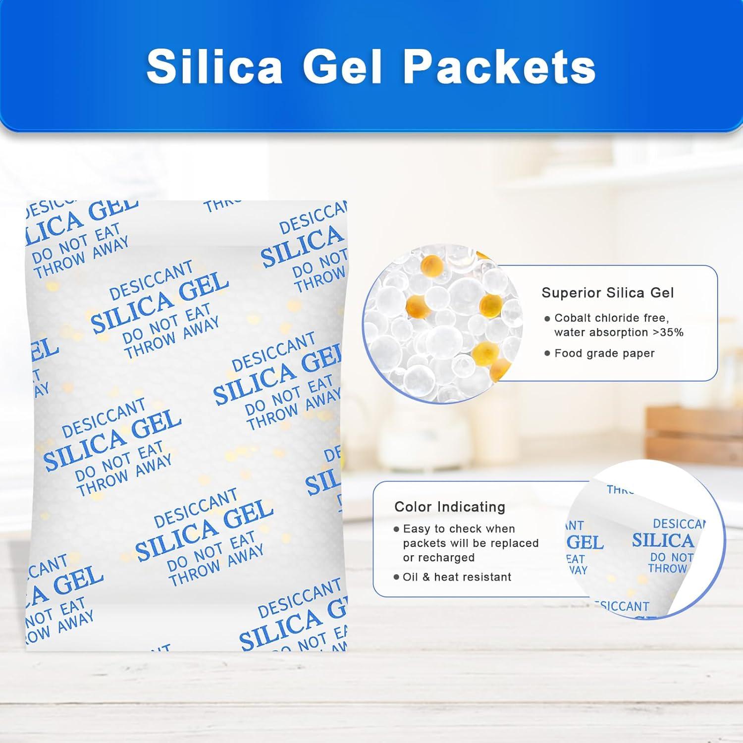 Paquetes de Gel de Sílice 20g - 35 Unidades Deshidratantes Grado Alimenticio