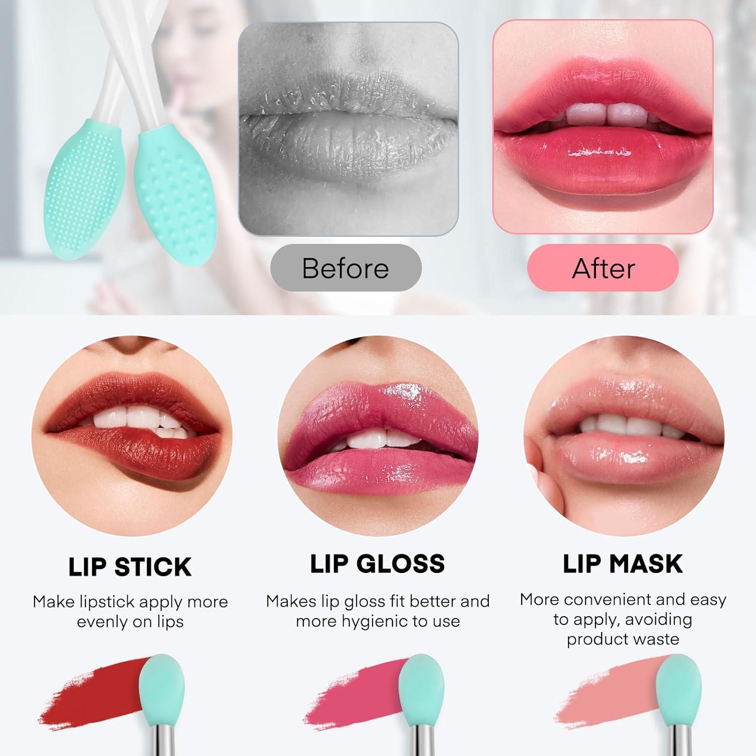 Cepillo Exfoliante de Labios Unaone 3 en 1 - Silicona Suave