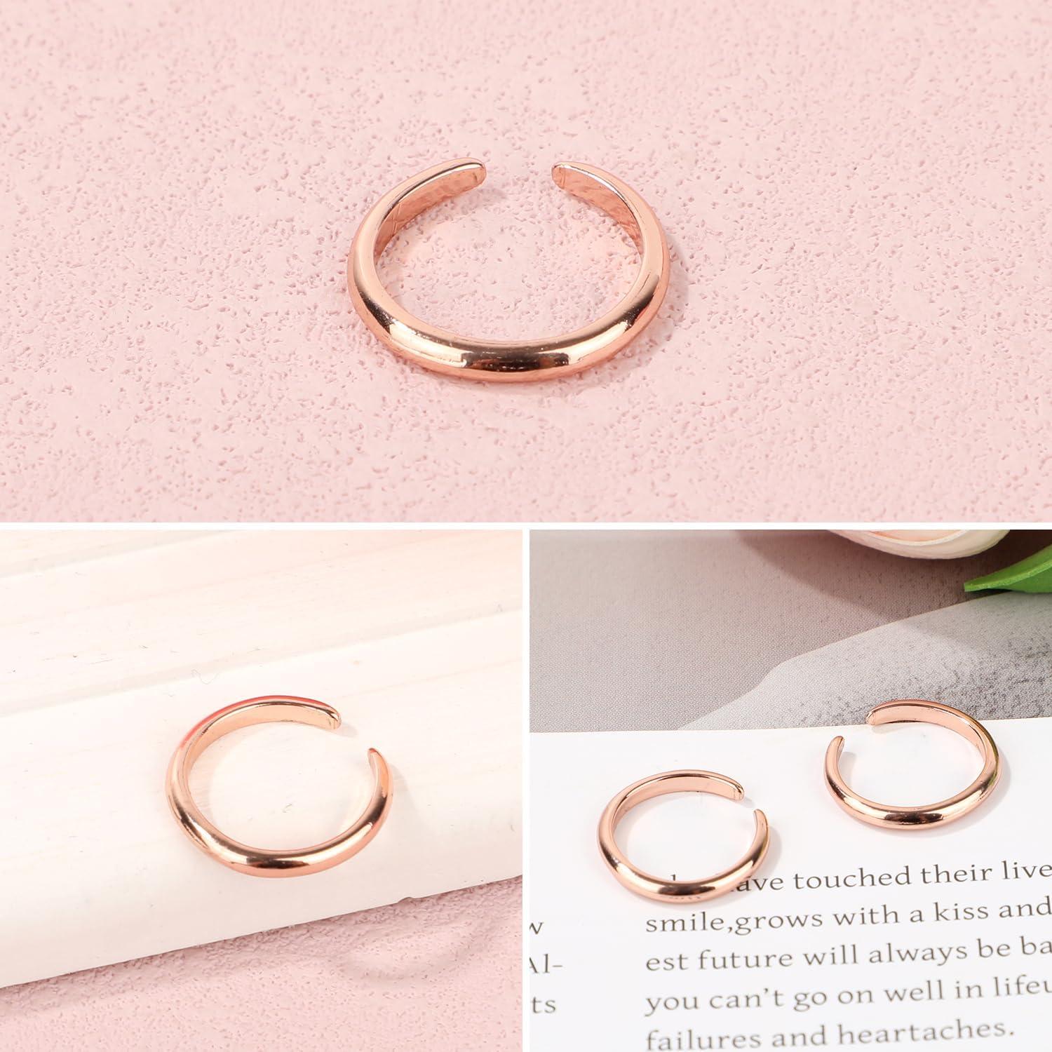 Anillos Ajustables para Dedos de los Pies Mikovivi Oro Rosa - 2 Pcs