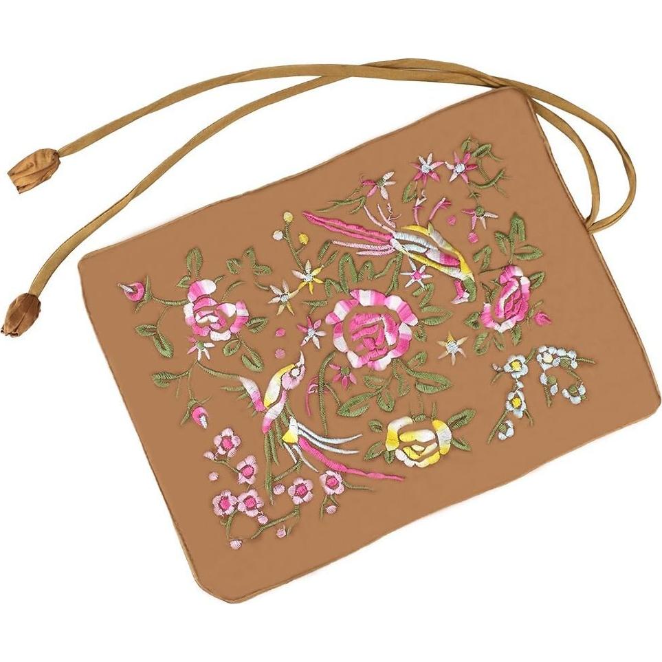 Organizador de Joyería de Seda Marrón Lidwot - Bolsa Plegable