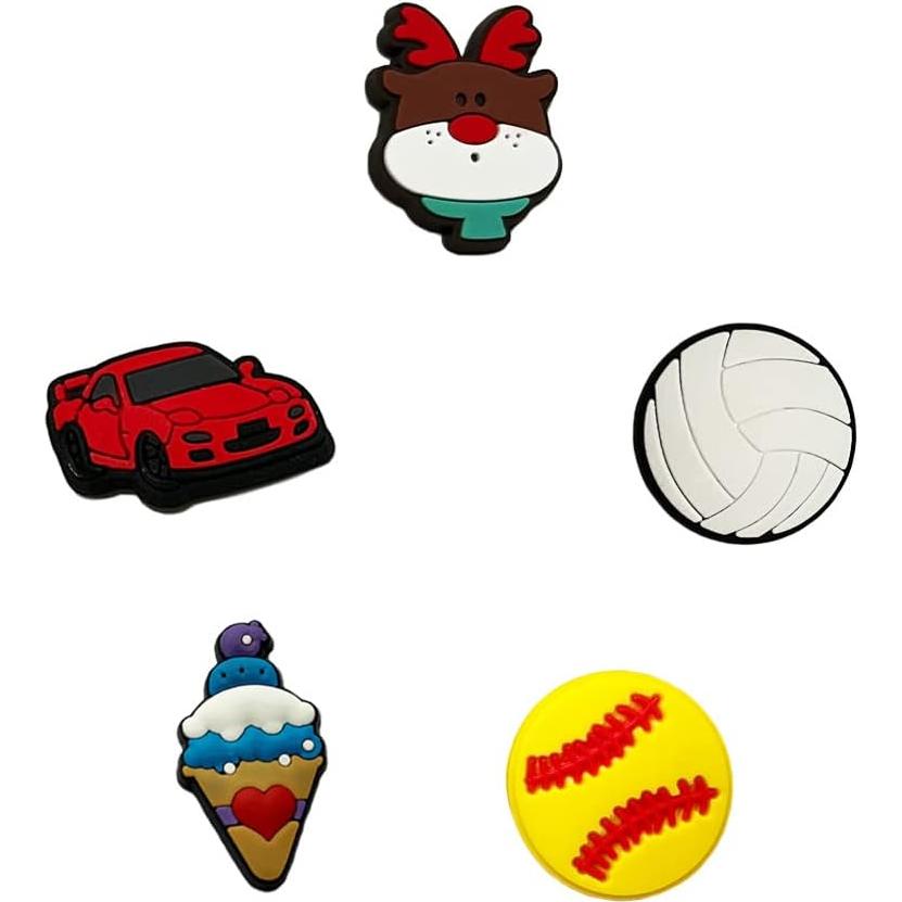 30 Piezas Encantos de PVC para Decoración de Zapatos