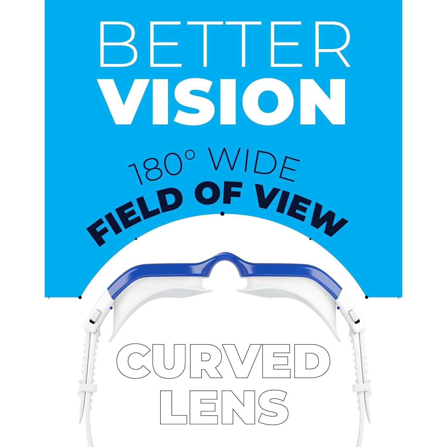 Gafas de natación AqtivAqua con lentes amplios y antiempañante