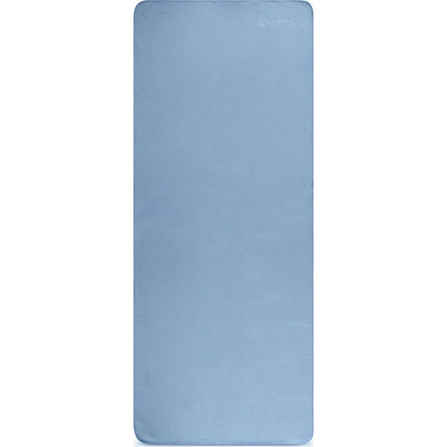 Toalla de Yoga Antideslizante Wellrox 187x66 cm Azul Microfibra