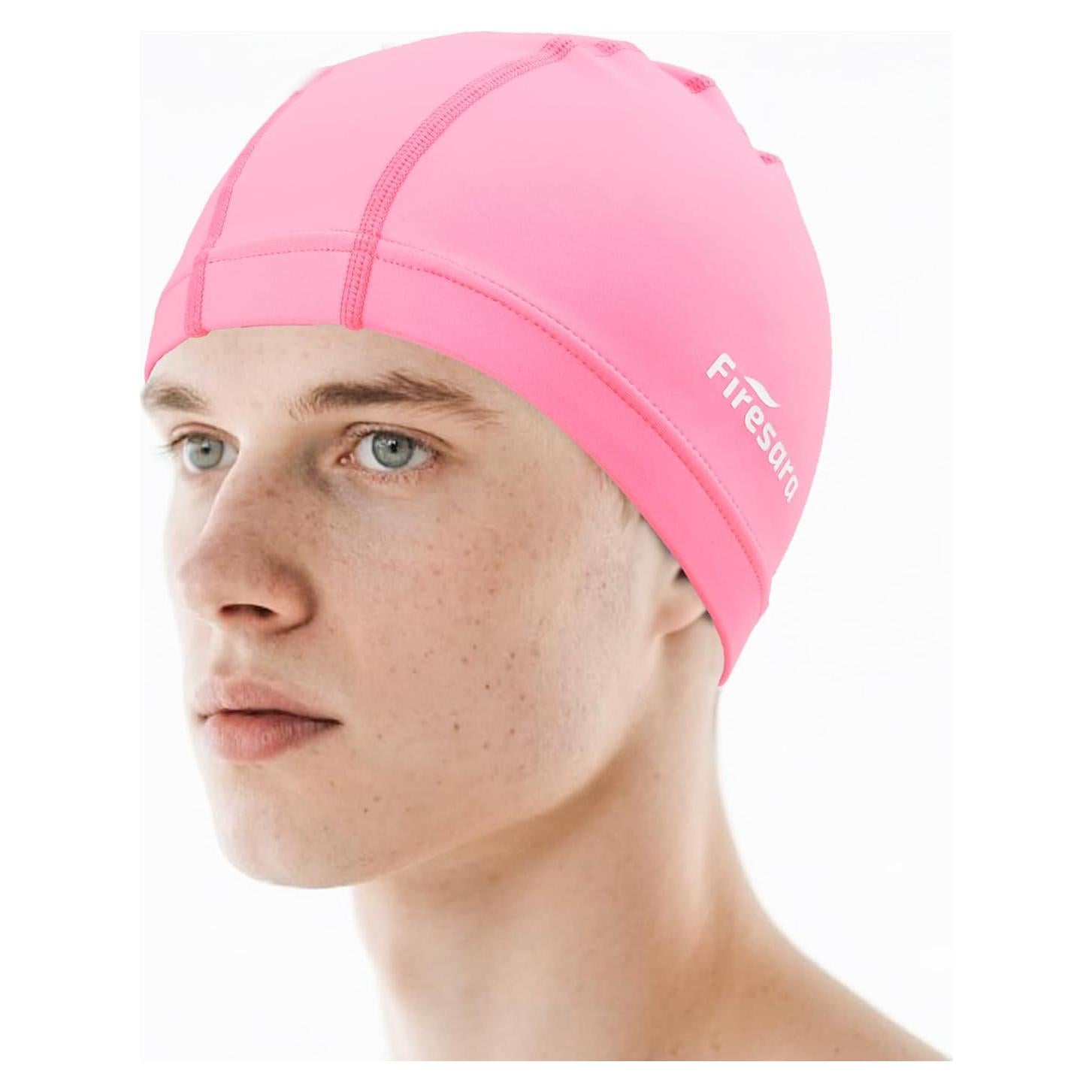 Gorro de Natación Firesara Rosa Alta Elasticidad Unisex