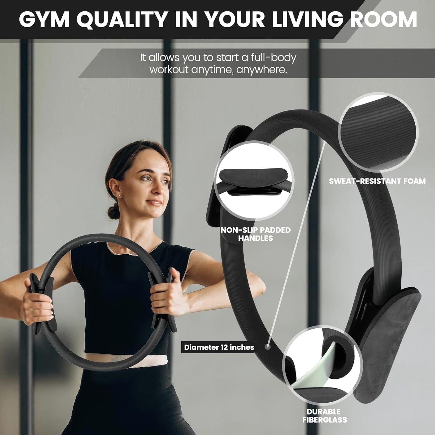 Kit de Pilates en Casa HGKZJSL con Pelota y Bandas de Resistencia