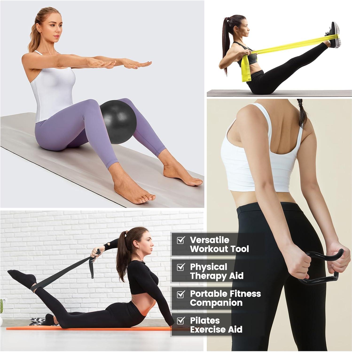 Kit de Pilates en Casa HGKZJSL con Pelota y Bandas de Resistencia