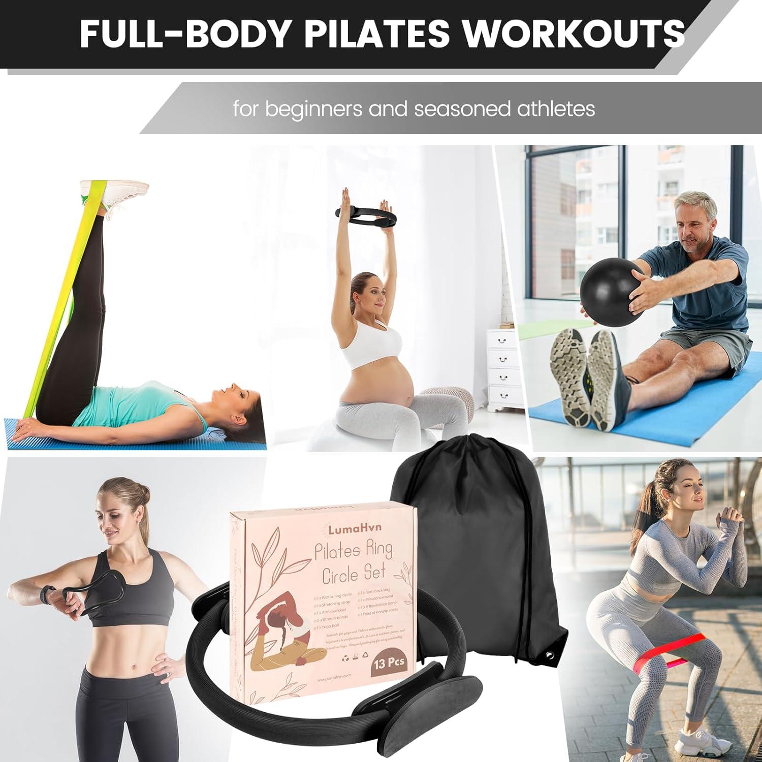 Kit de Pilates en Casa HGKZJSL con Pelota y Bandas de Resistencia