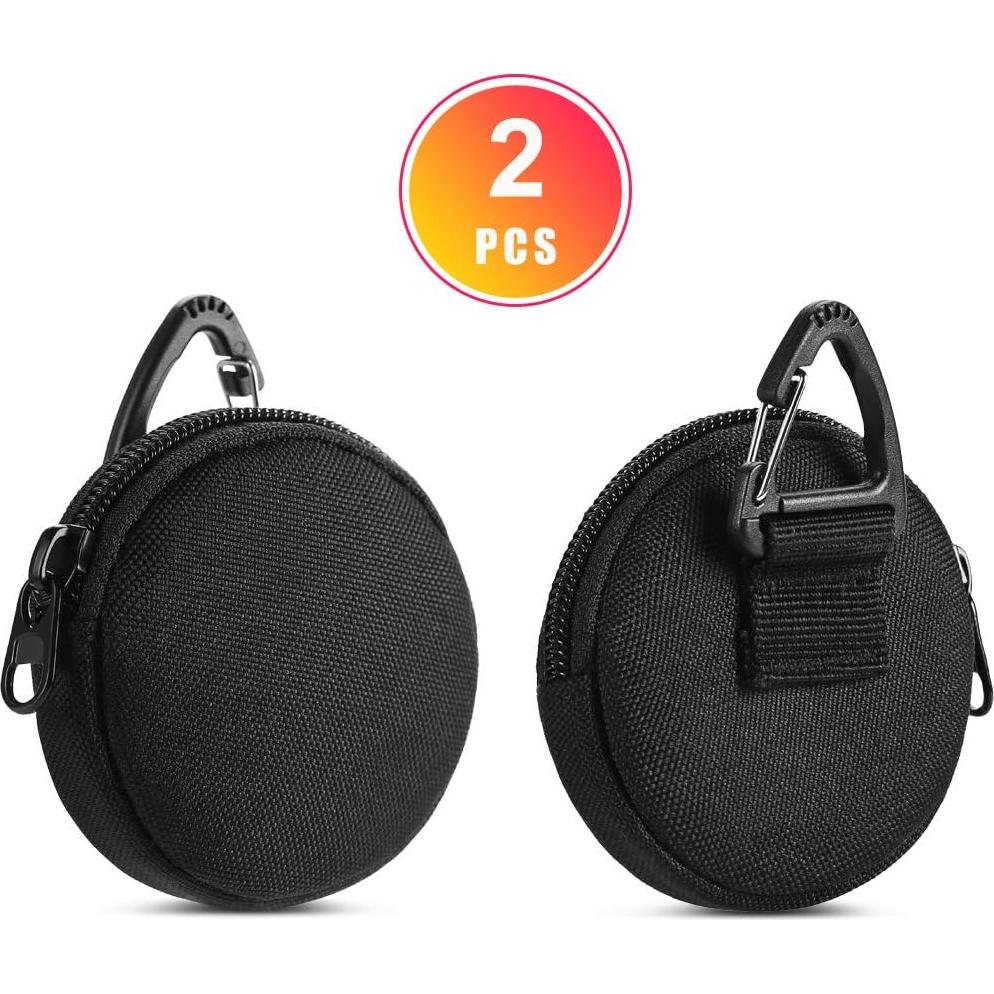 Monedero Táctico Pequeño 900D Nylon con Llavero - 2PCS Negro