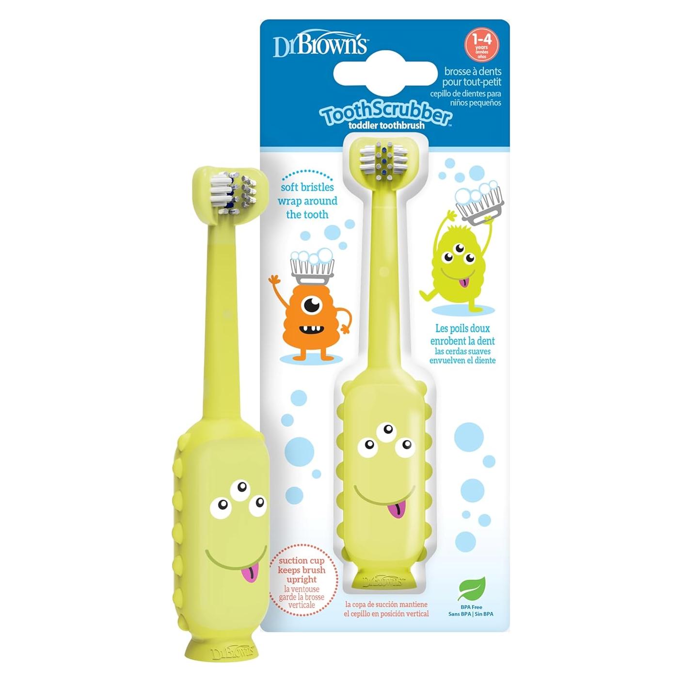 Cepillo de Dientes Dr. Brown's ToothScrubber Niños Verde 1-4 Años
