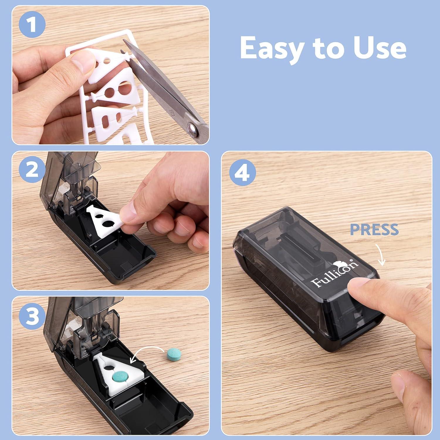 Cortador de Pastillas Fullicon Negro con 2 Organizadores