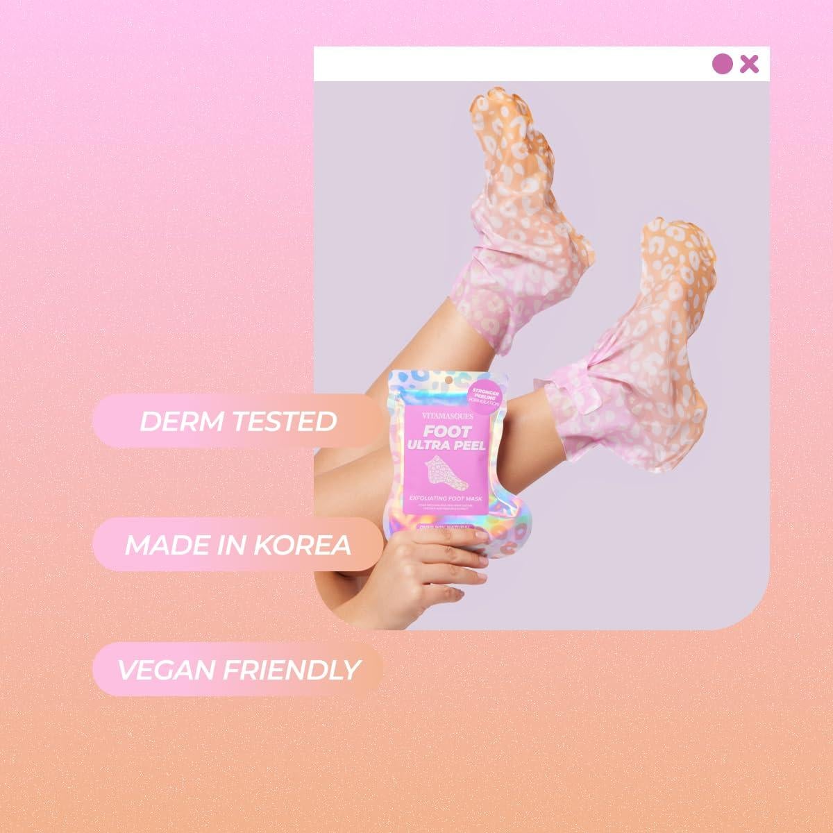 Mascarilla Exfoliante para Pies Vitamasques Coco y Piña - 3 Unidades