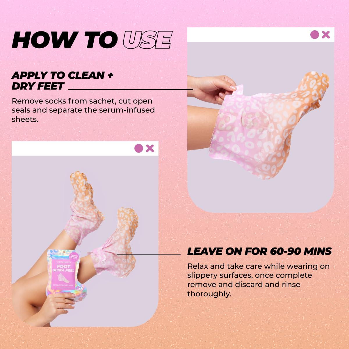 Mascarilla Exfoliante para Pies Vitamasques Coco y Piña - 3 Unidades