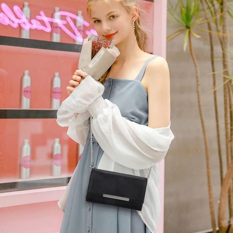 Bolso de Mano para Mujeres AFKOMST Negro 20x12.7cm