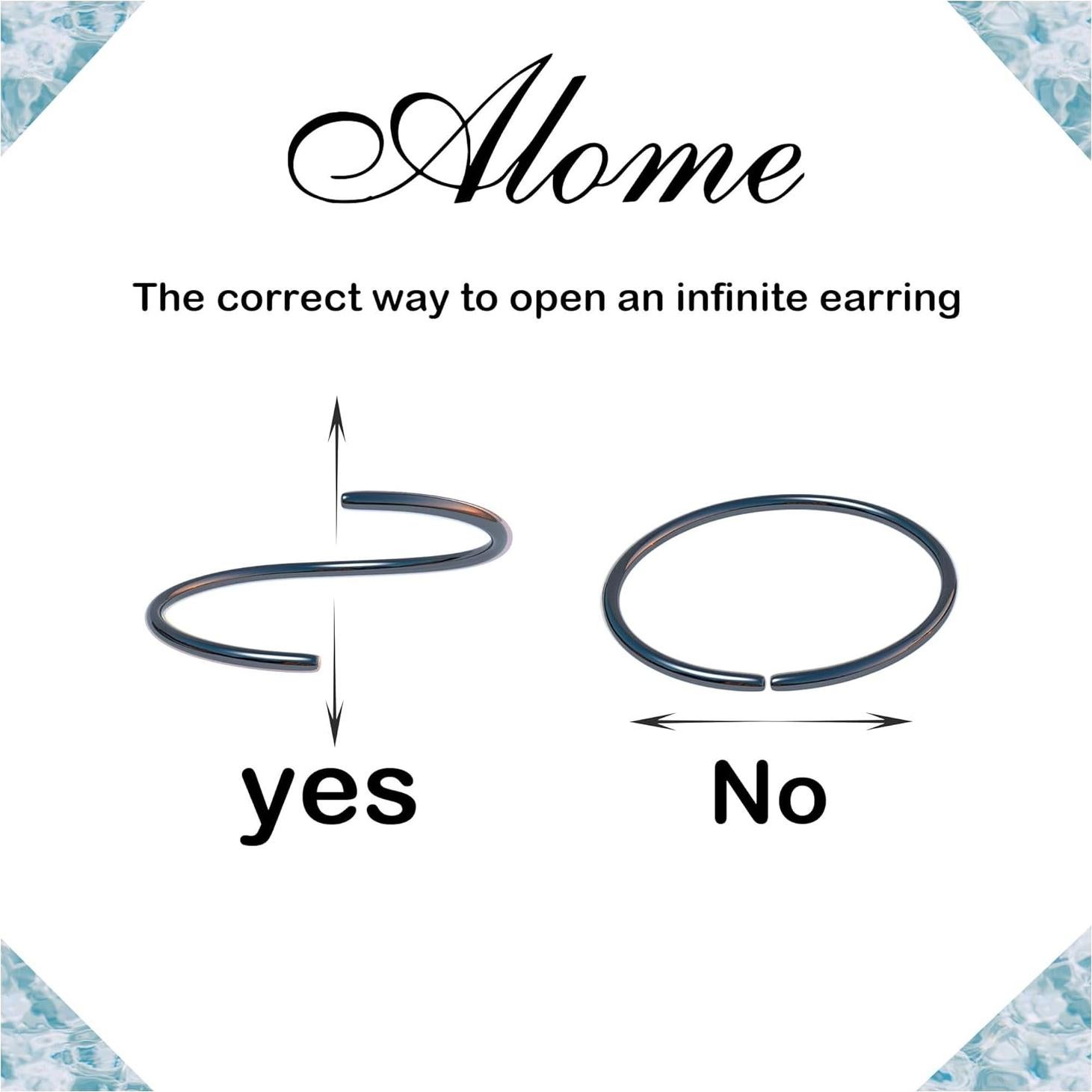 Aro de Nariz Negro 925 Alome - 7mm 24 gauge Plata Esterlina