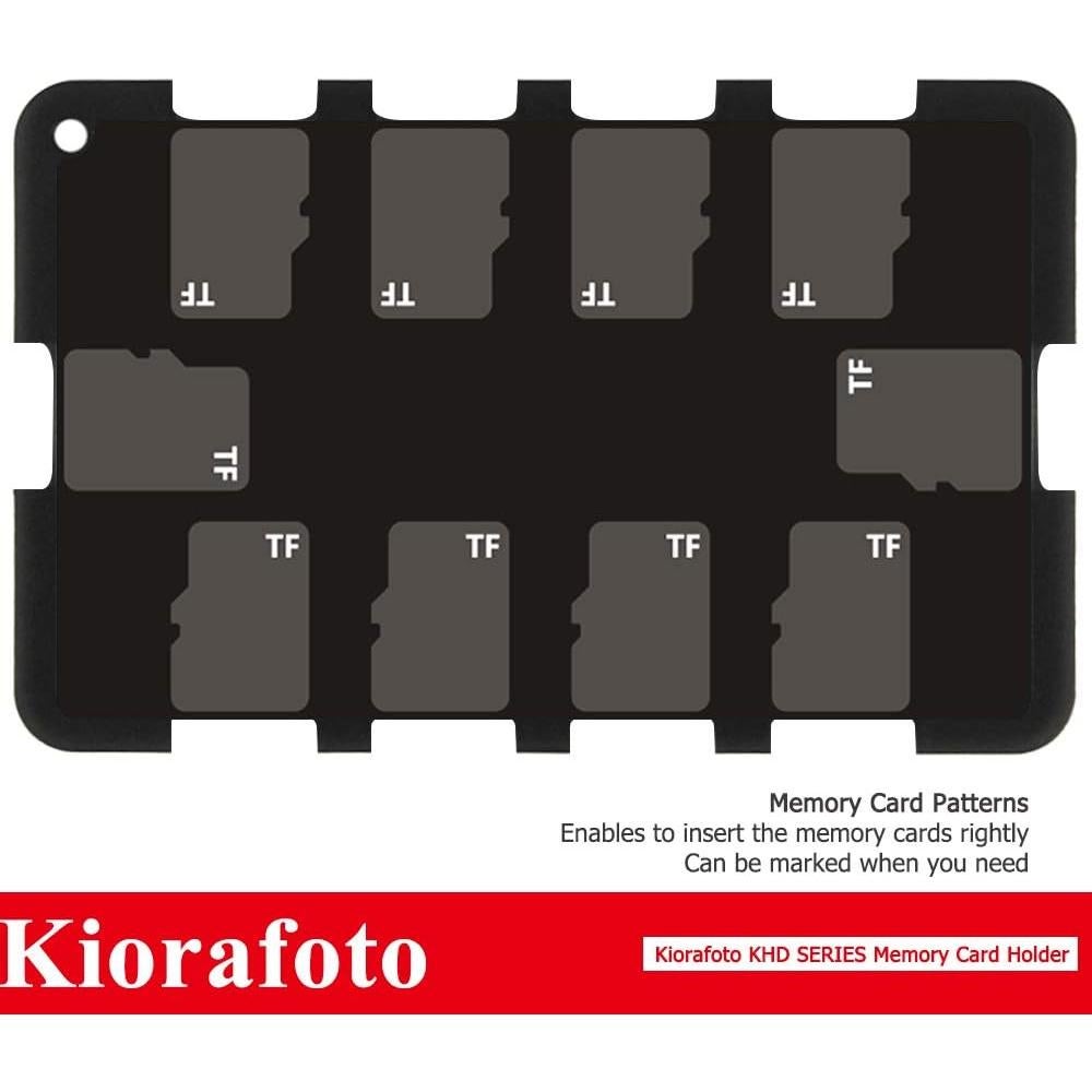 Kiorafoto KHD-MSD10 Caja Almacenamiento 10 Tarjetas Micro SD