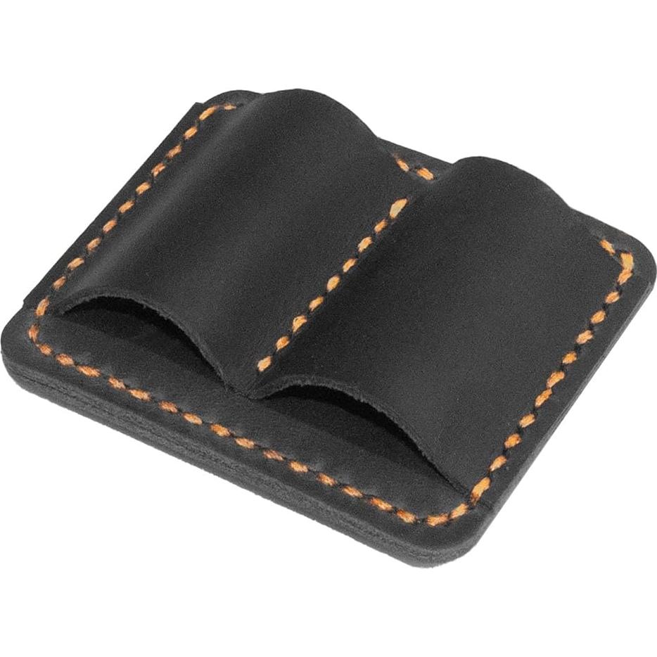 Clip de Cuero Hecho a Mano para Bolígrafos Doble Negro