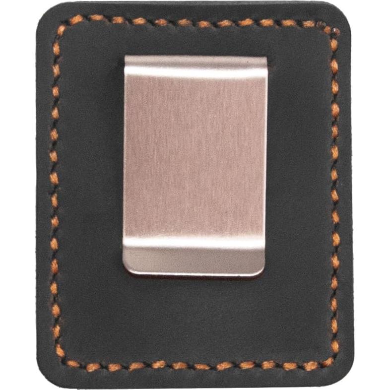 Clip de Cuero Hecho a Mano para Bolígrafos Doble Negro