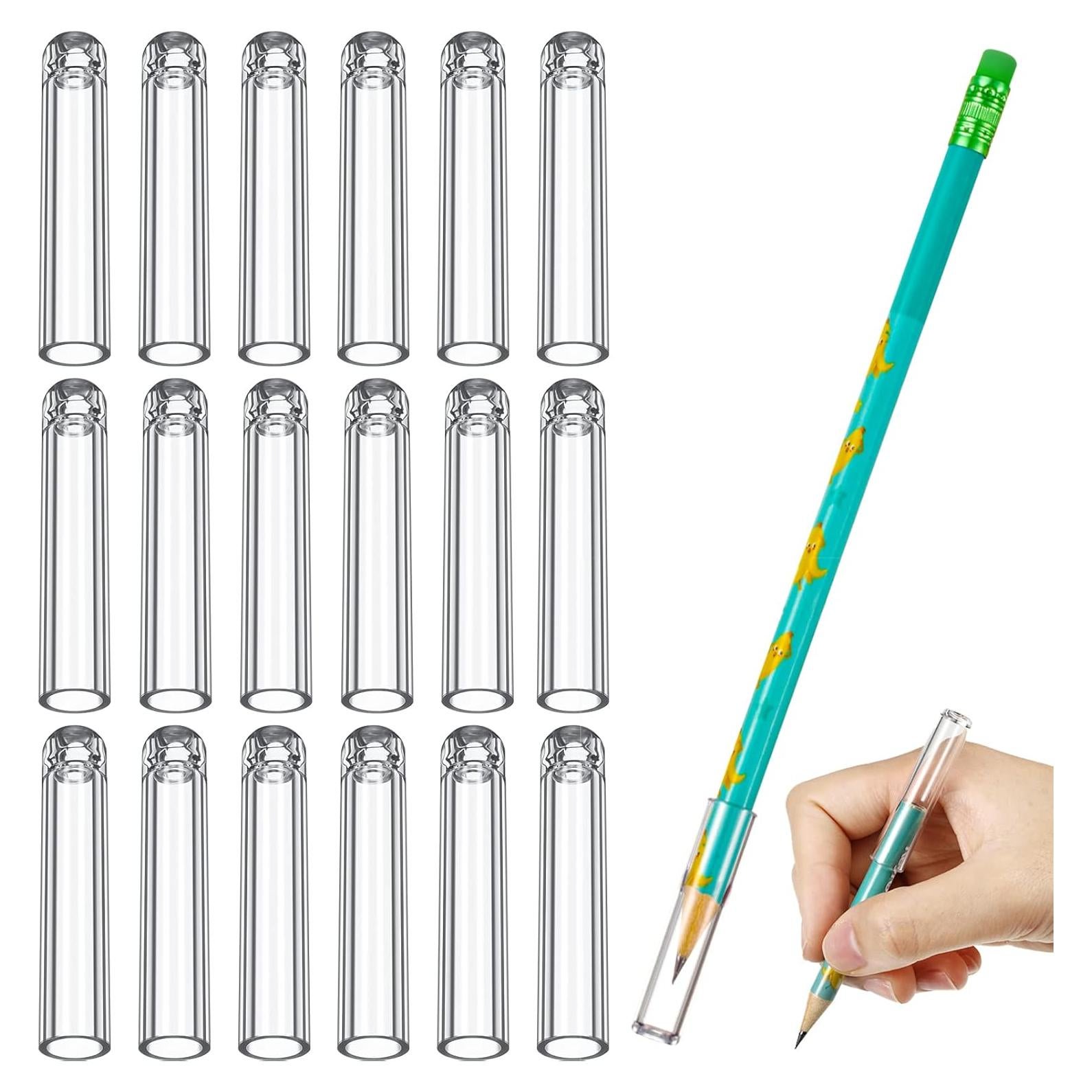 Spakon 18 Tapas de Lápiz Transparentes para Regreso a Clases