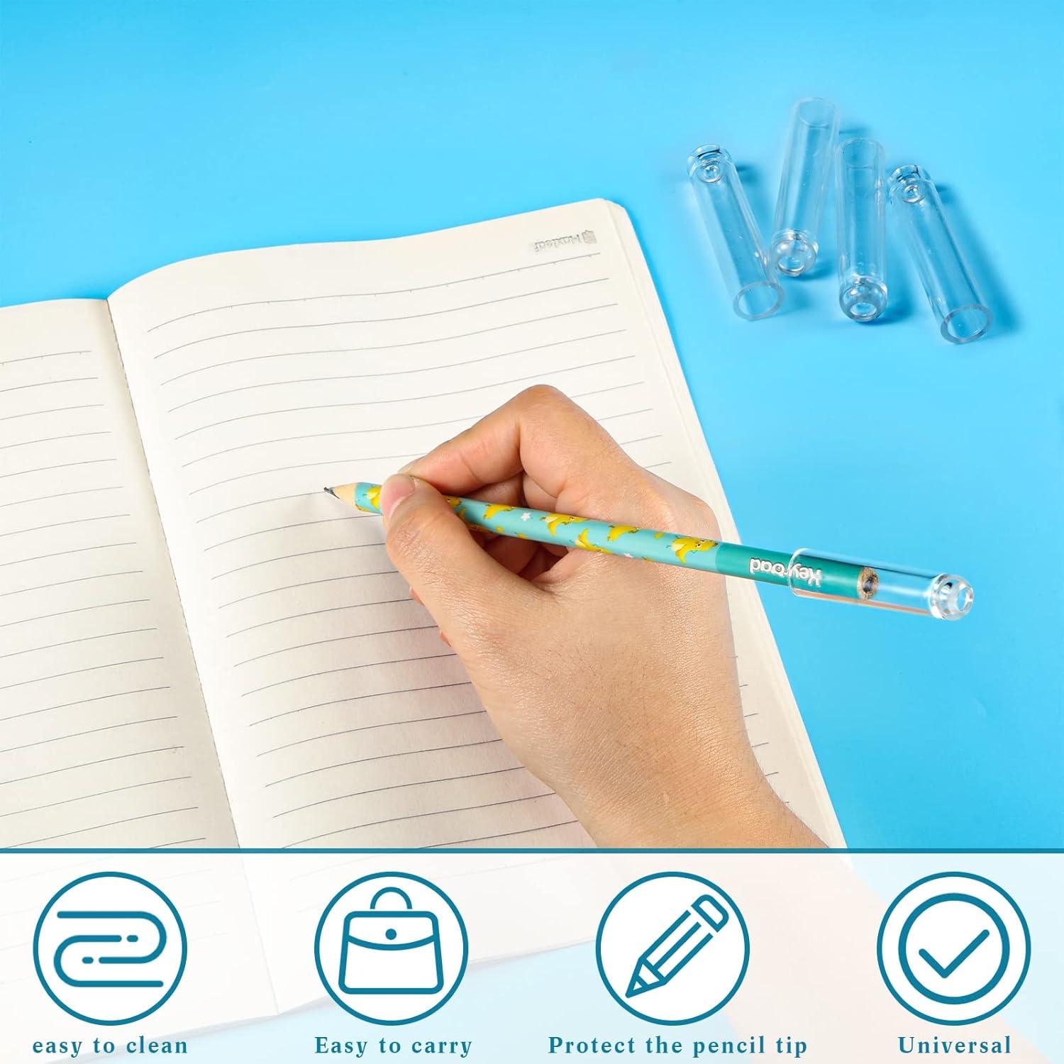 Spakon 18 Tapas de Lápiz Transparentes para Regreso a Clases