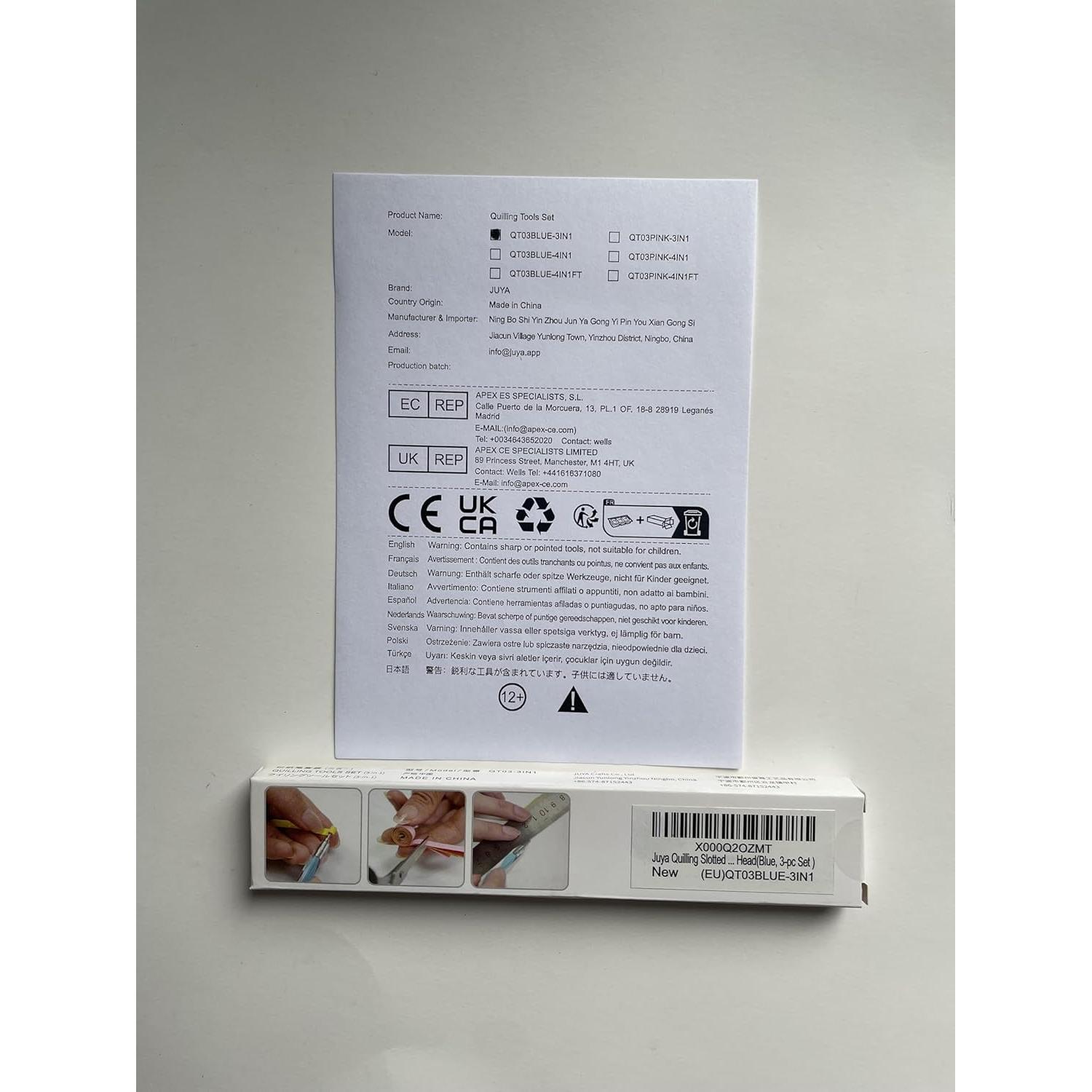 Set de 3 Herramientas de Quilling JUYA con Cabeza de Acero Inoxidable