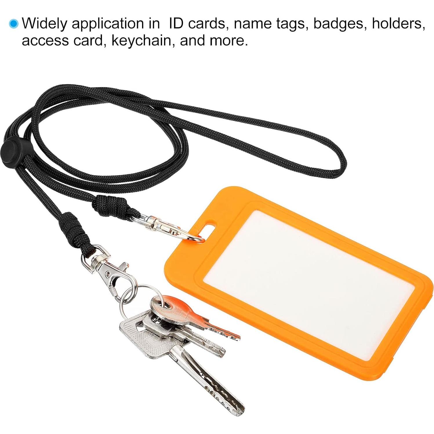 Cinta de Cuello Ajustable PATIKIL Negra 45x0.4 cm para Identificación