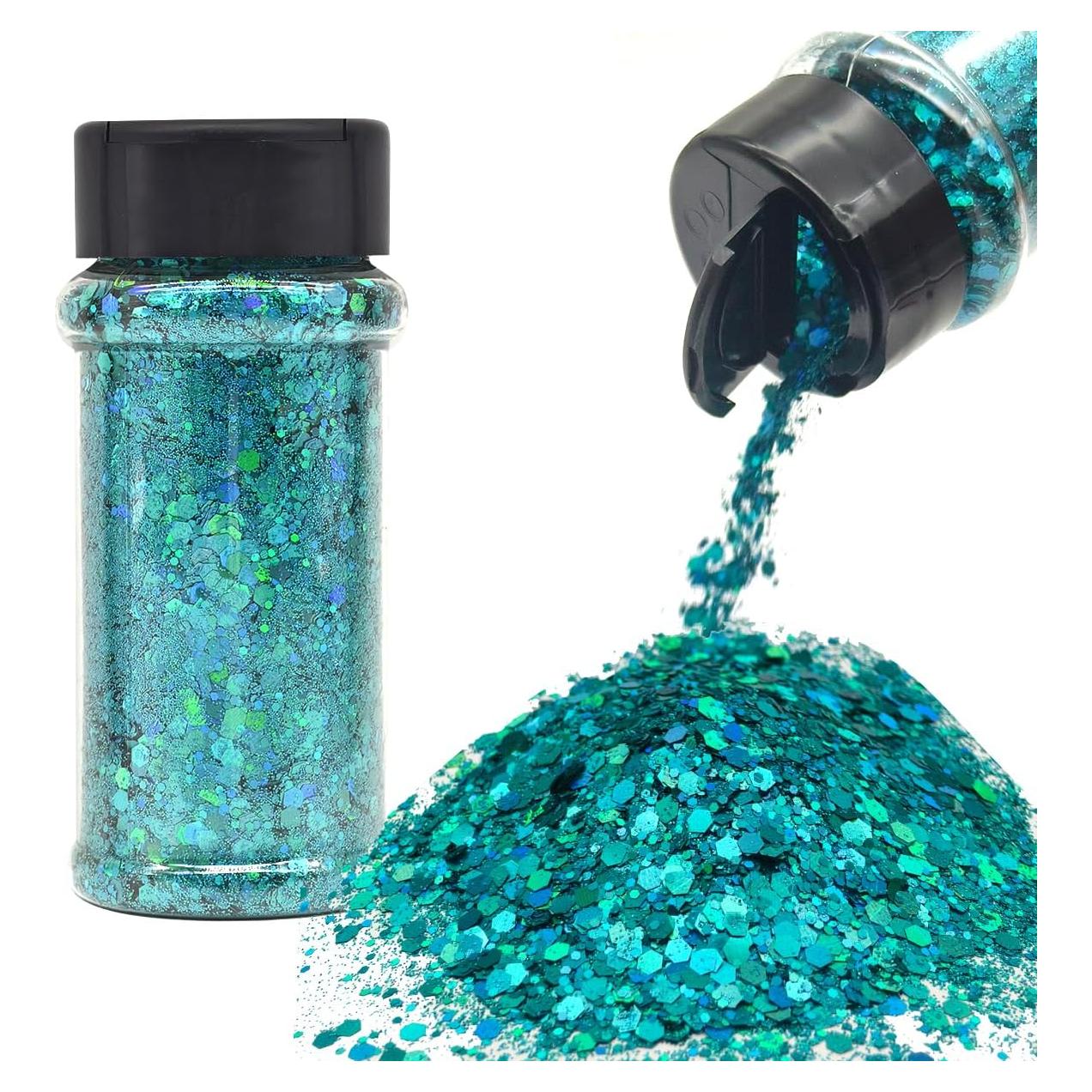 Brillantina Holográfica Azul Aqua 56g - Electric Bliss Beauty