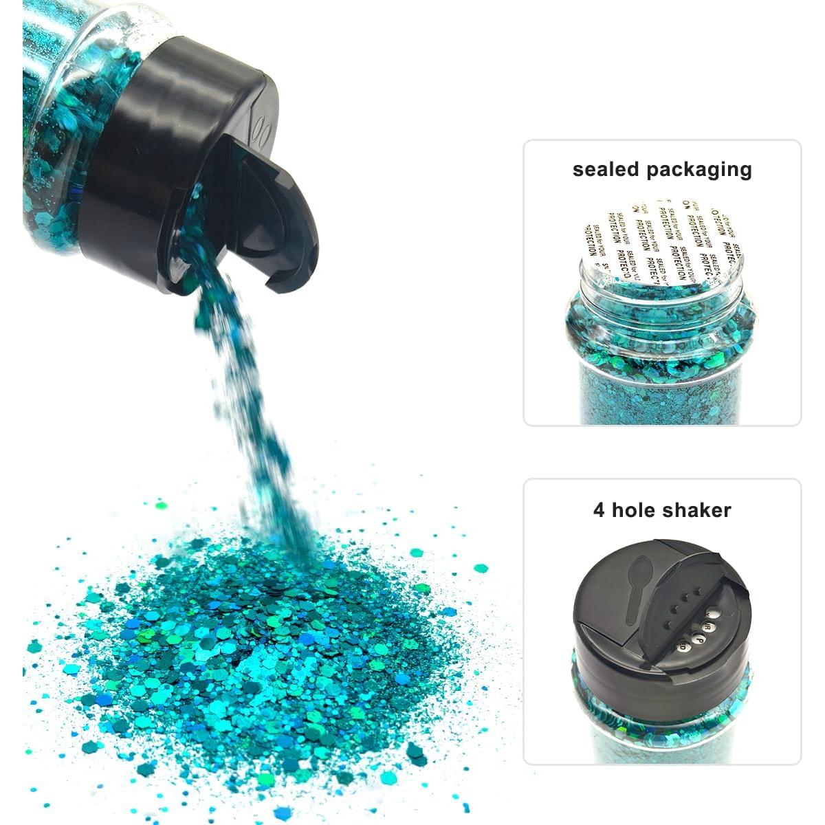 Brillantina Holográfica Azul Aqua 56g - Electric Bliss Beauty