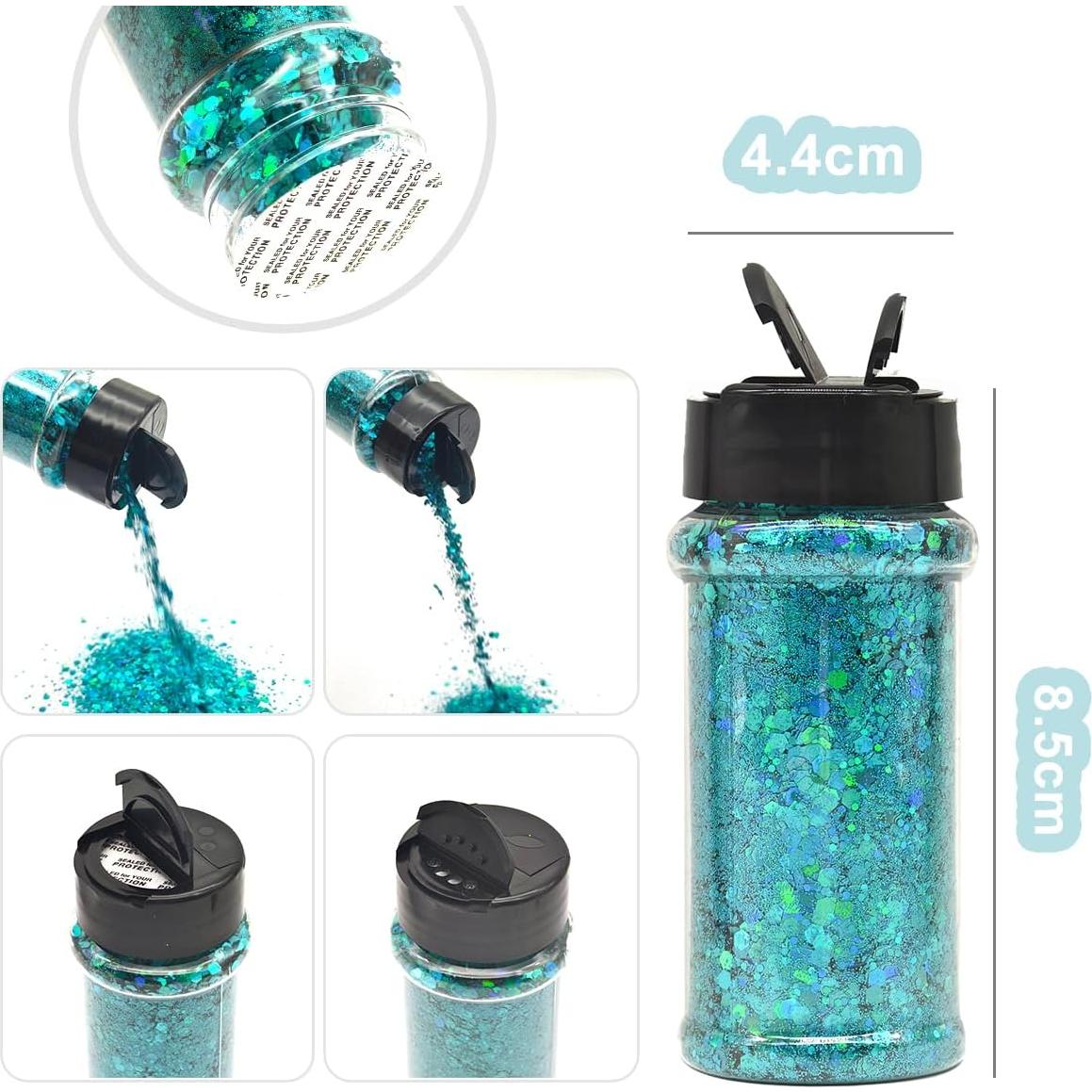 Brillantina Holográfica Azul Aqua 56g - Electric Bliss Beauty