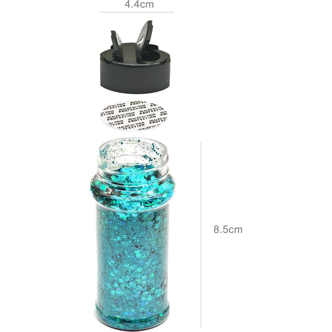 Brillantina Holográfica Azul Aqua 56g - Electric Bliss Beauty