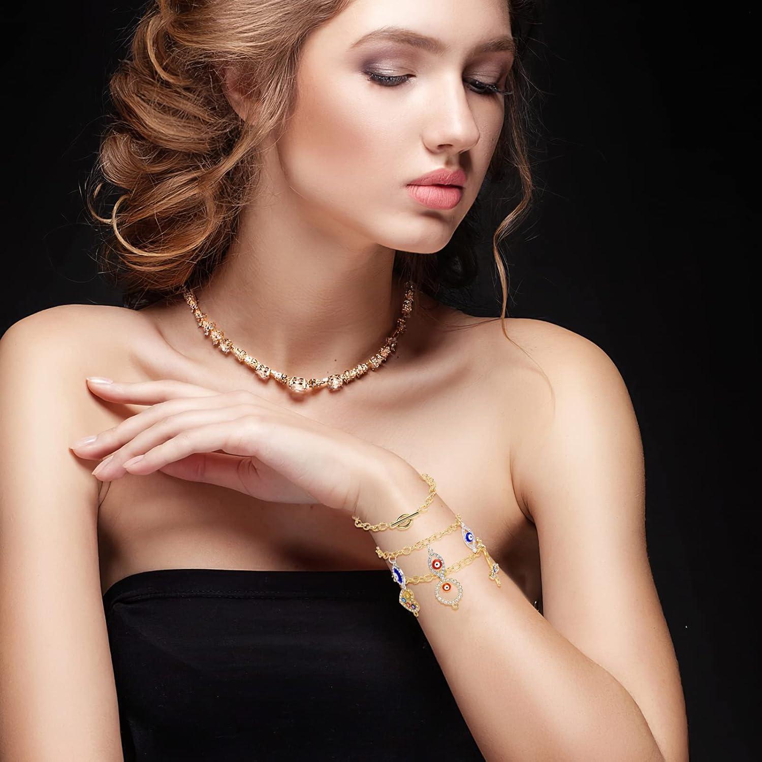 12 Pulseras de Cadena Prasacco para Joyería en Oro - DIY