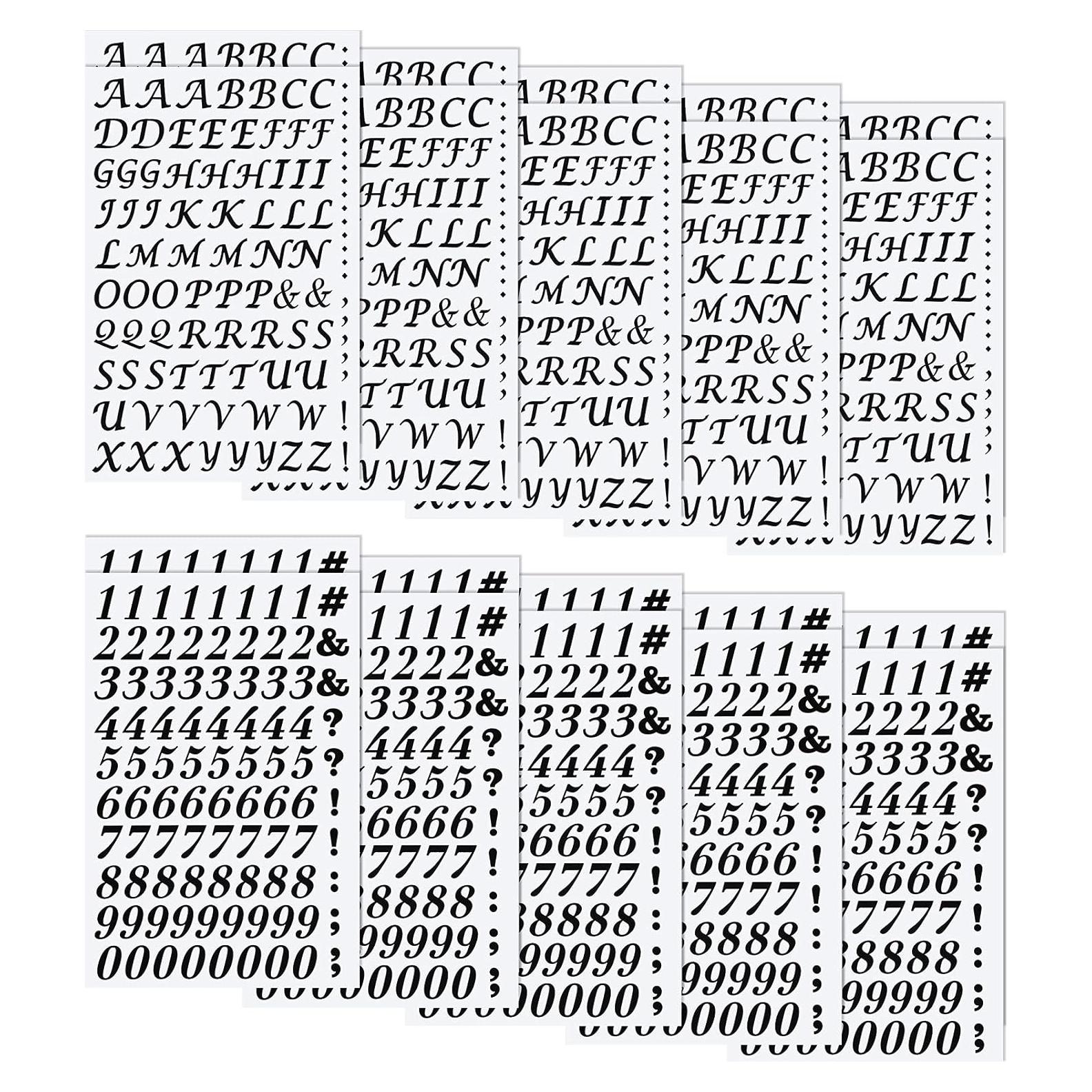 1880 Piezas Letras y Números Termoadhesivos Tenare 1.9 cm