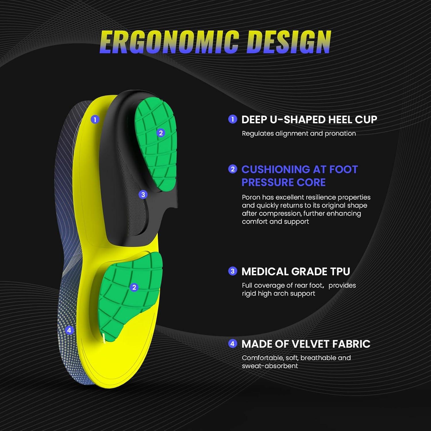 Plantillas Ortopédicas Bukihome para Arcos Altos - S: 6.5-7
