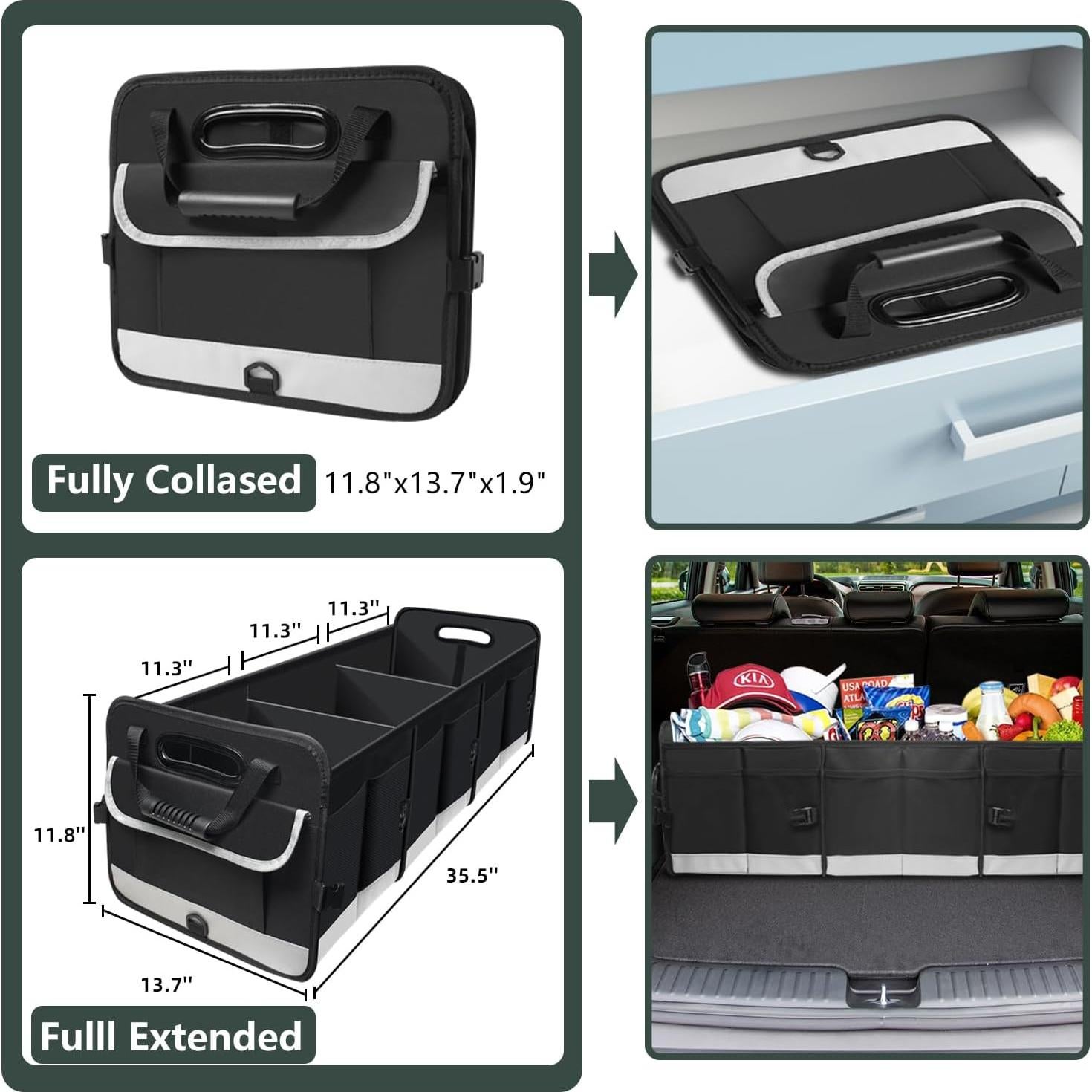 Organizador de Maletero AOPHY 95L Antideslizante Impermeable