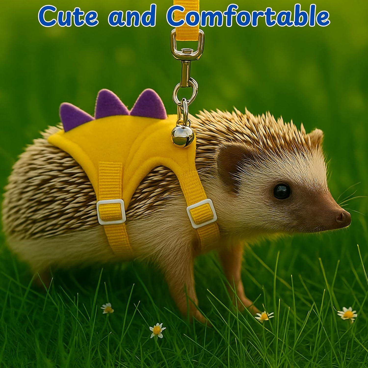 Correa y Arnés Ajustable para Erizo Homedy Amarillo