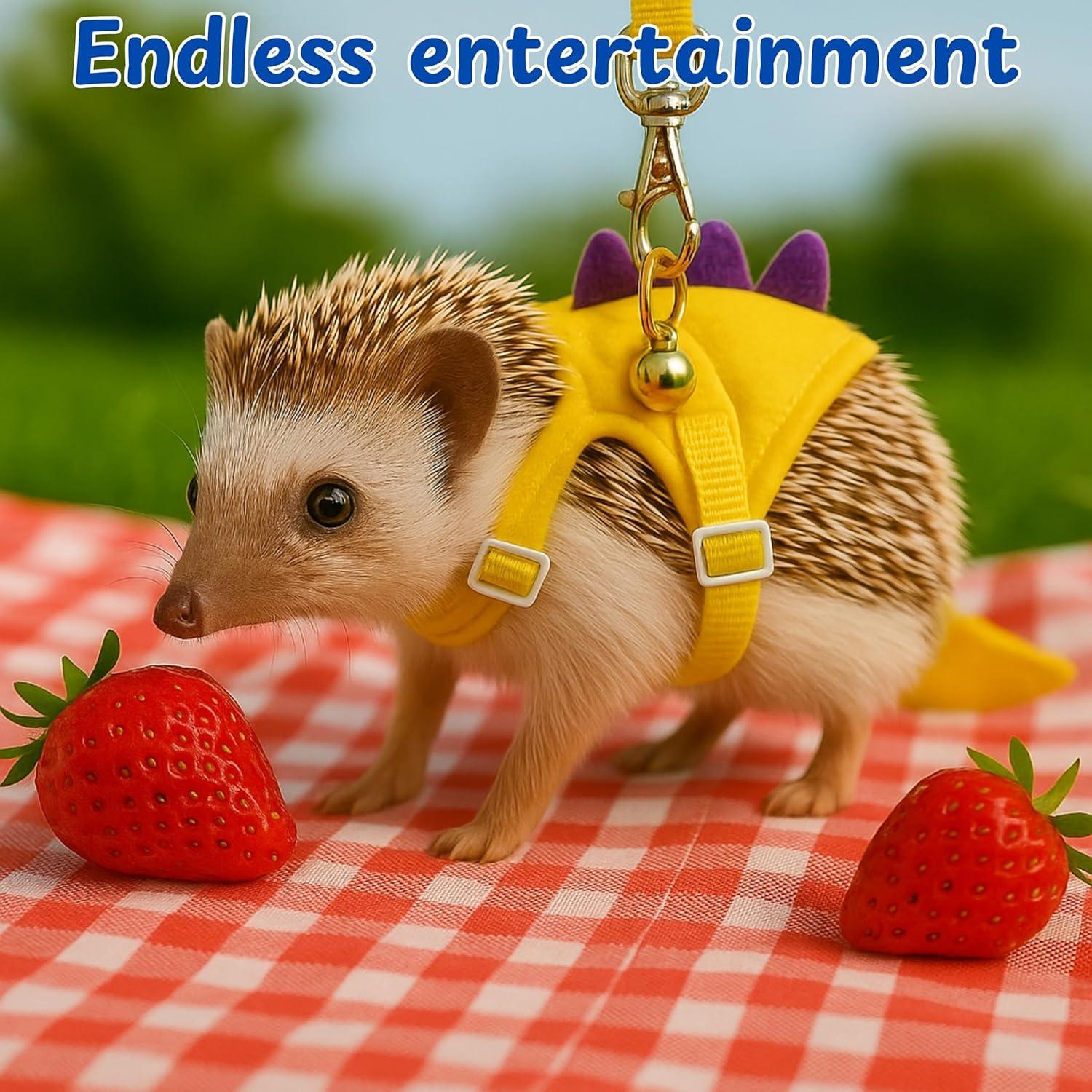 Correa y Arnés Ajustable para Erizo Homedy Amarillo