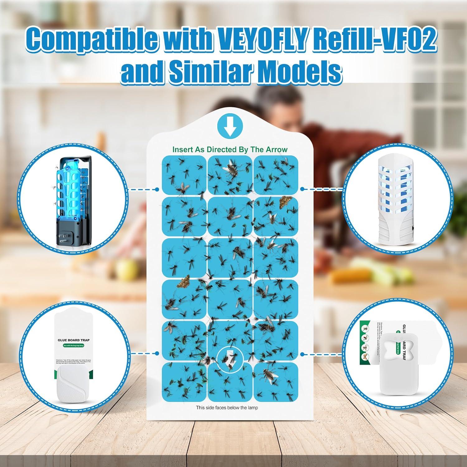 Recarga Trampa Insectos Voladores Qualirey 12 Paquetes Clásico