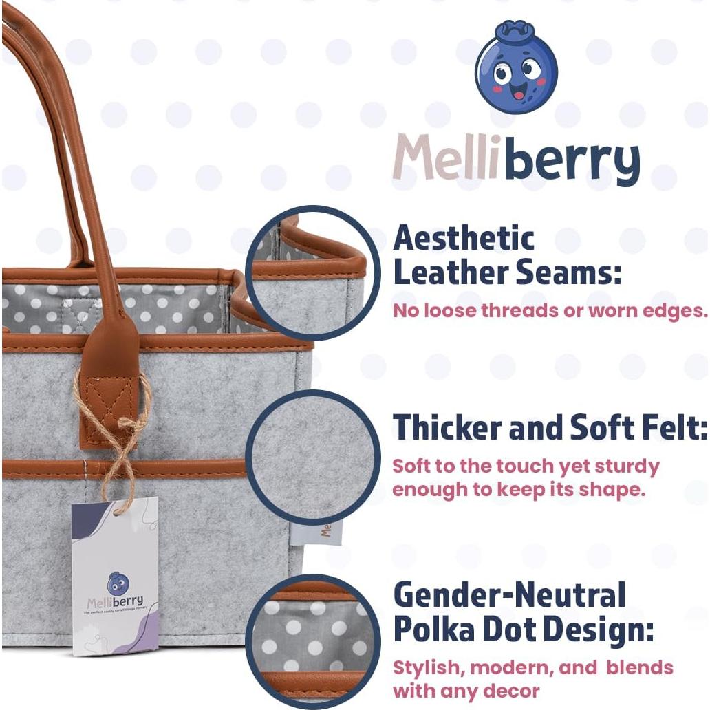 Caddy de Pañales Melliberry con Almohadilla de Cambio 38cm