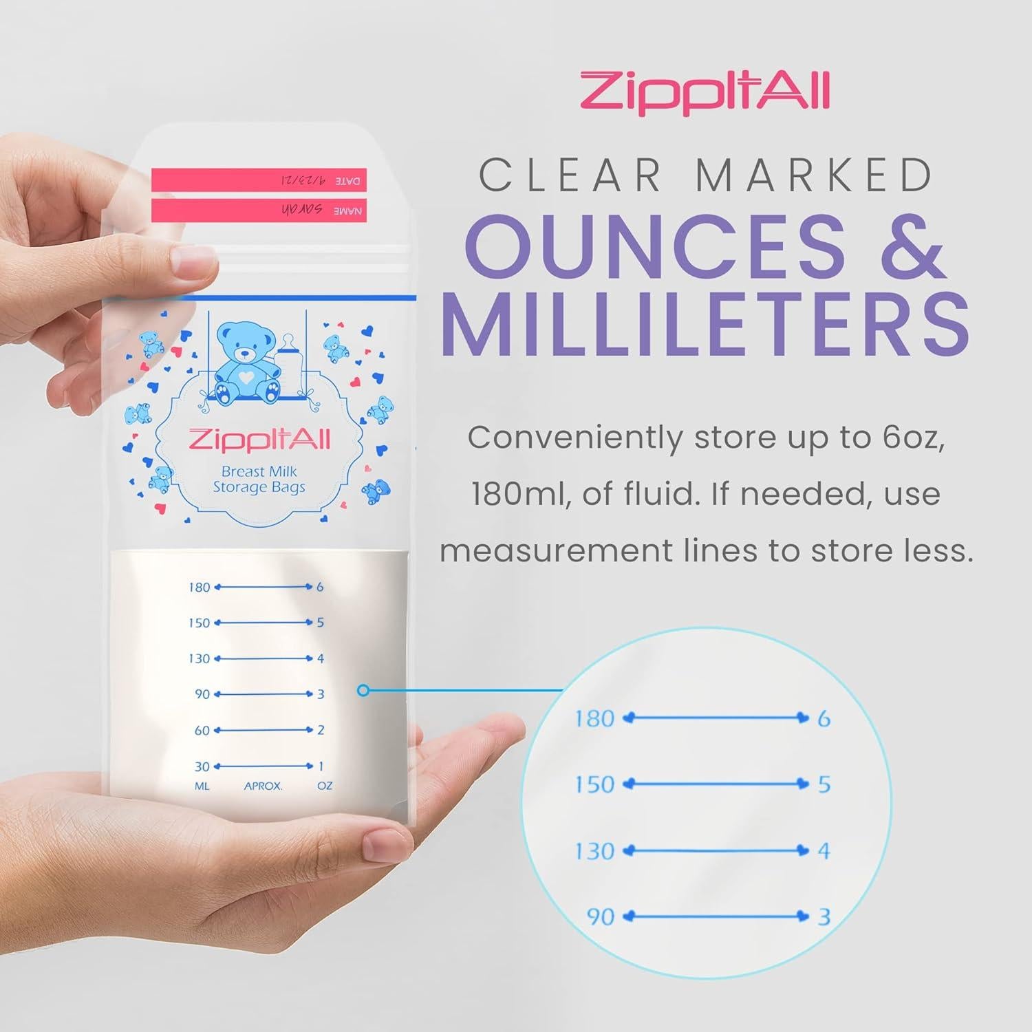 Bolsas de Almacenamiento de Leche Materna DiRose 170 ml - 50 Unidades