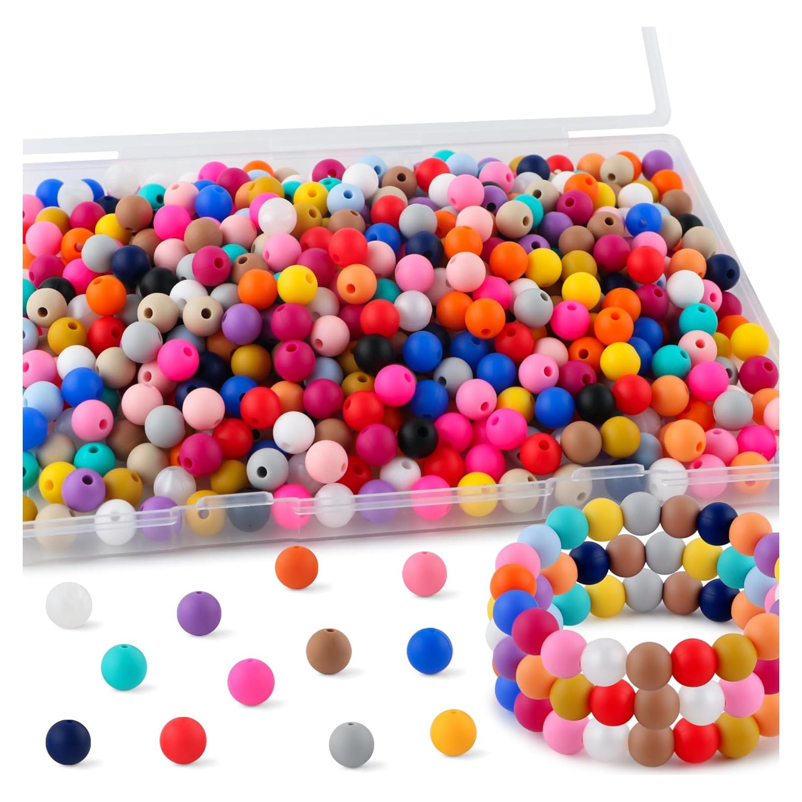 300 Perlas de Silicona Redondas 9mm HHCFAST Multicolor