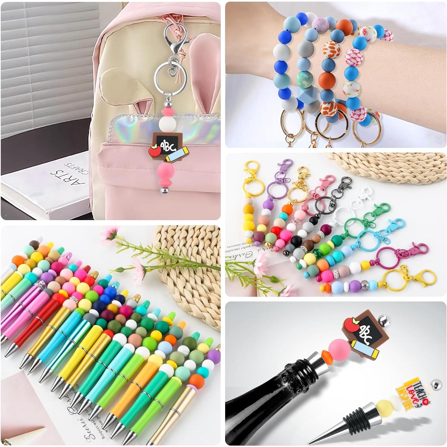 300 Perlas de Silicona Redondas 9mm HHCFAST Multicolor