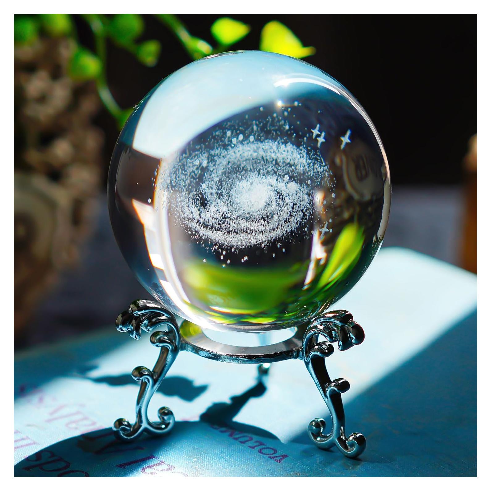 Esfera de Cristal 60mm Galaxia H&D HYALINE & DORA con Soporte