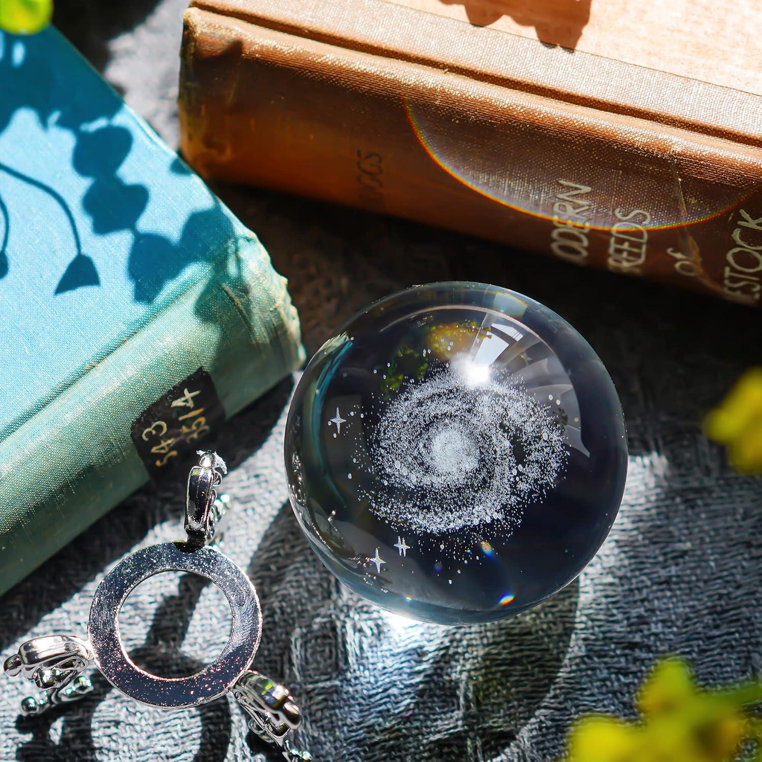 Esfera de Cristal 60mm Galaxia H&D HYALINE & DORA con Soporte