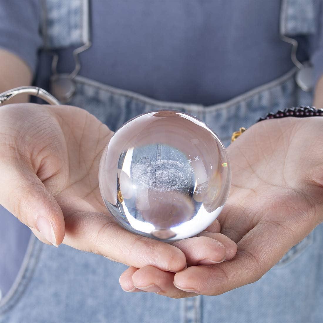 Esfera de Cristal 60mm Galaxia H&D HYALINE & DORA con Soporte
