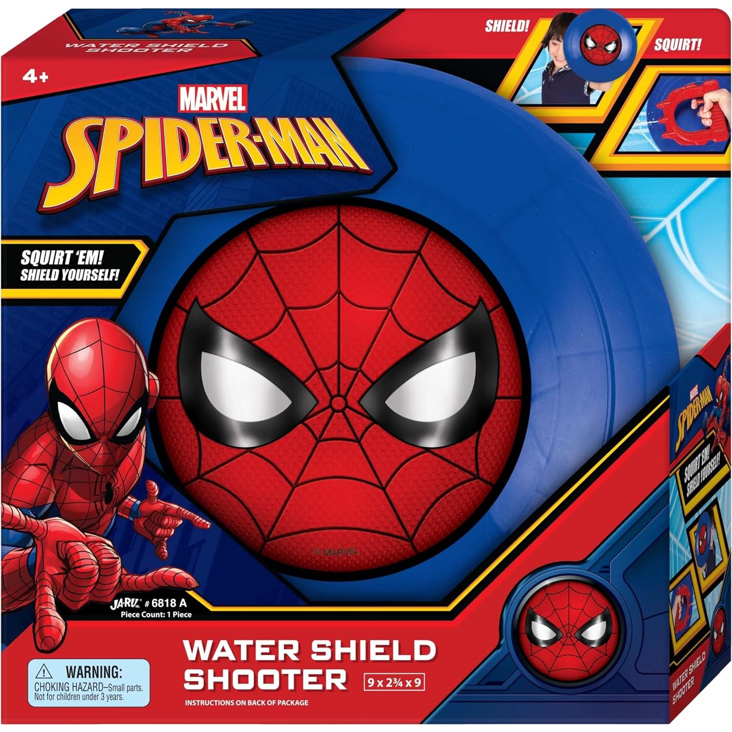 Pistola de Agua Spiderman JA-RU con Escudo - Juguete para Niños 4+