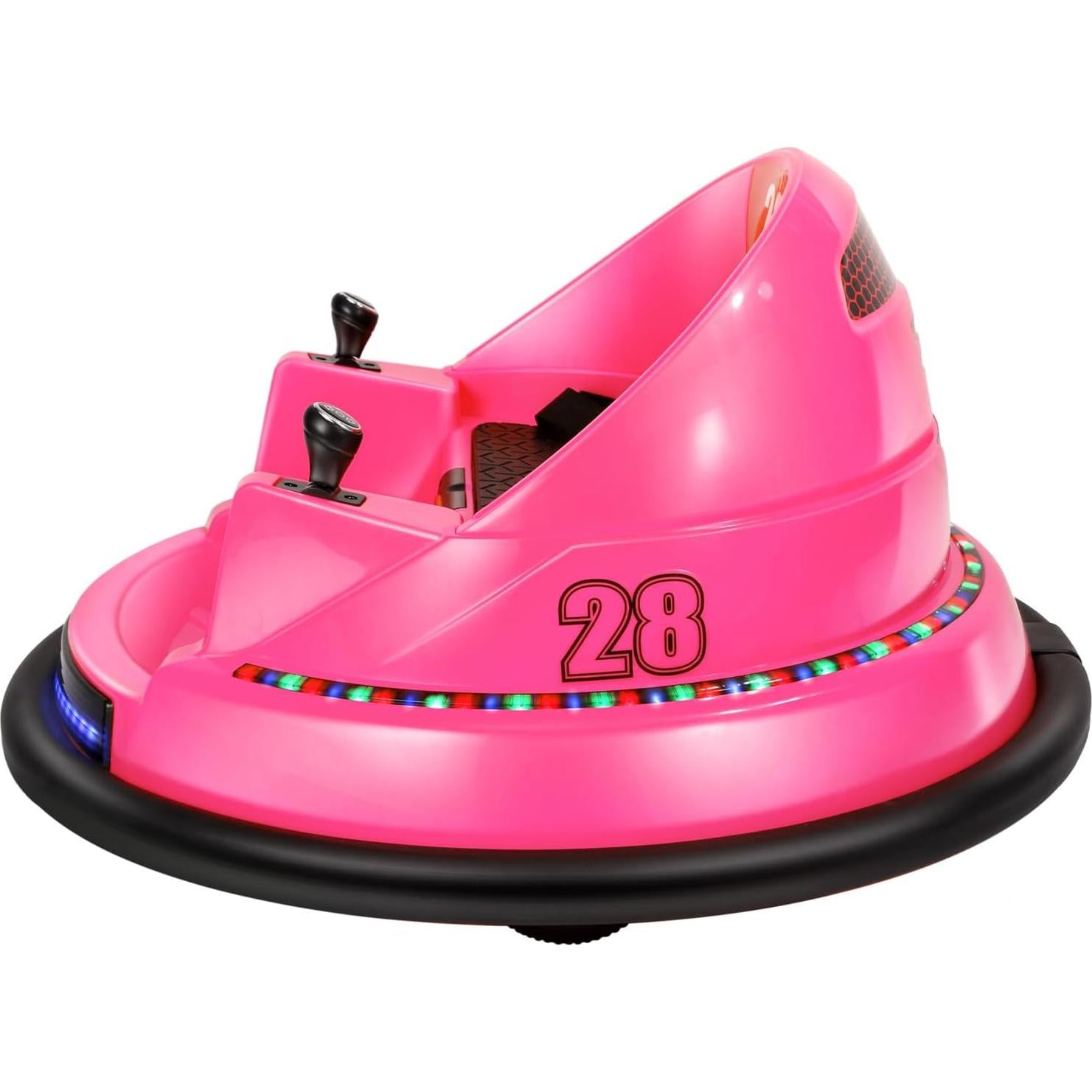 Coche de Choque Eléctrico BROAGE 6V Rosa 360° Control Remoto