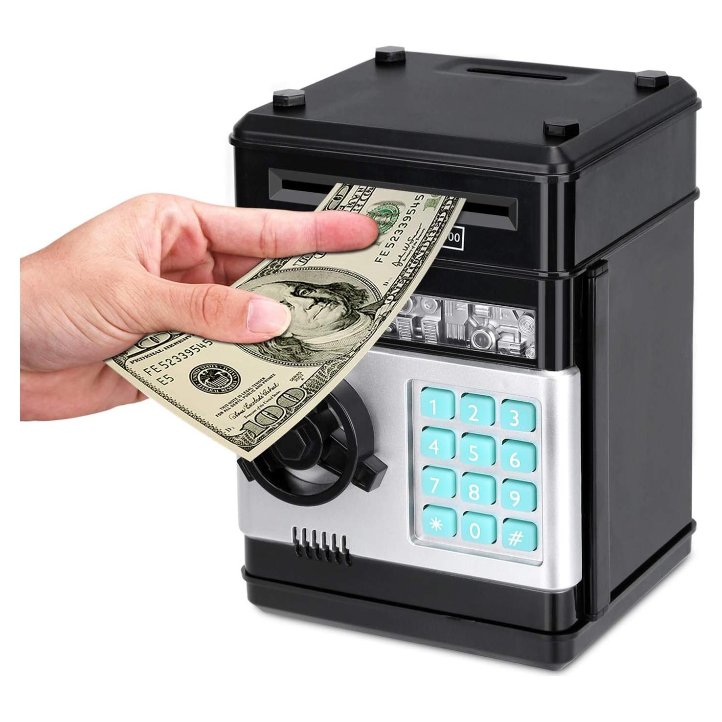 Alcancía Electrónica Adevena con Contraseña y Rodillo Automático