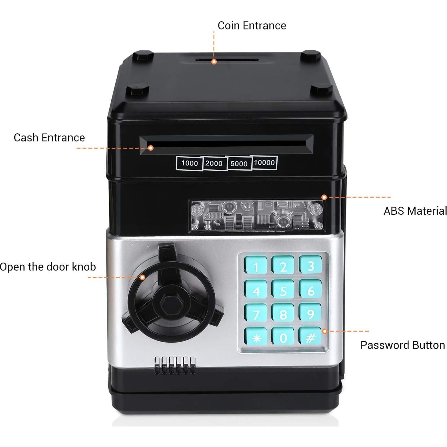Alcancía Electrónica Adevena con Contraseña y Rodillo Automático
