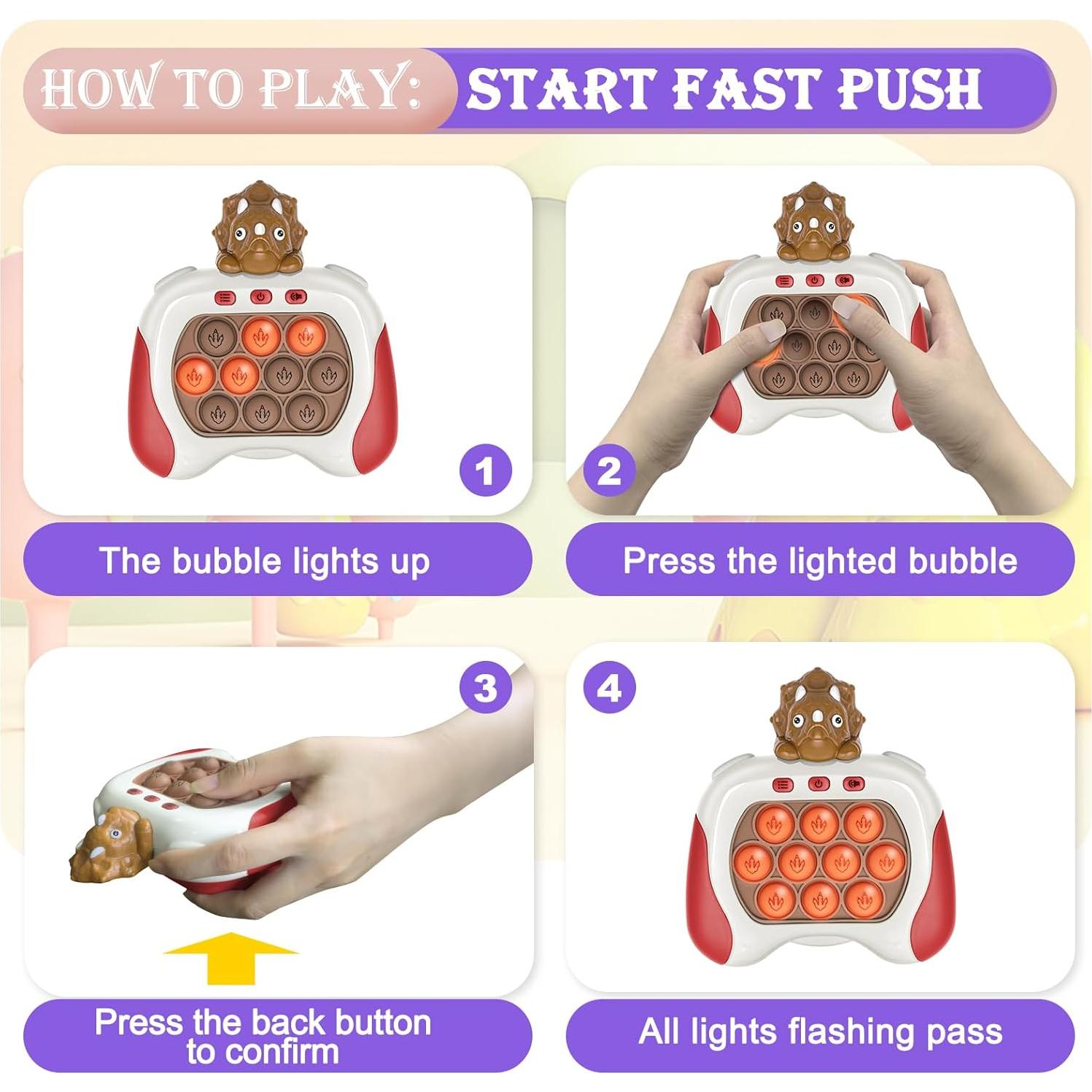 Juego de Empuje Rápido KAWOWO - Juguete Antiestrés Iluminado