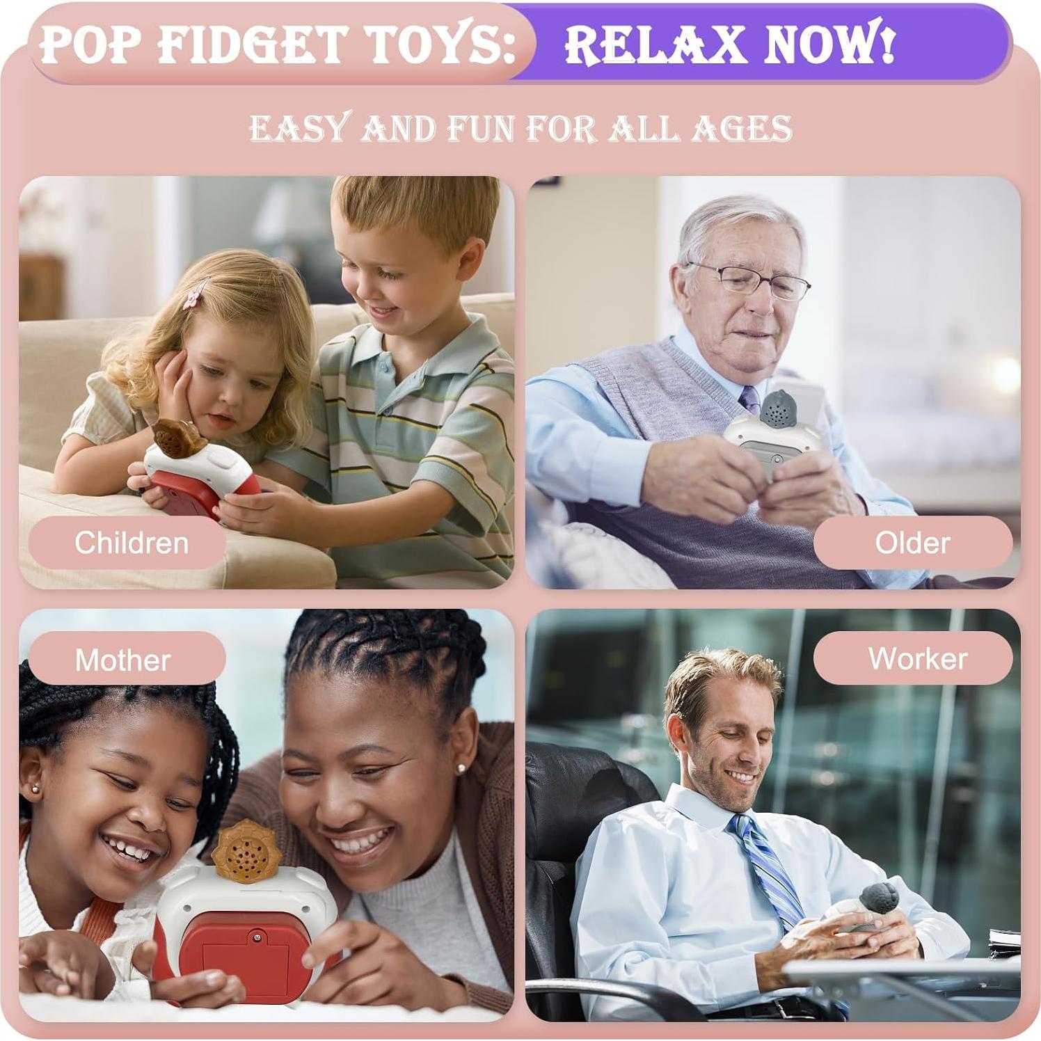 Juego de Empuje Rápido KAWOWO - Juguete Antiestrés Iluminado