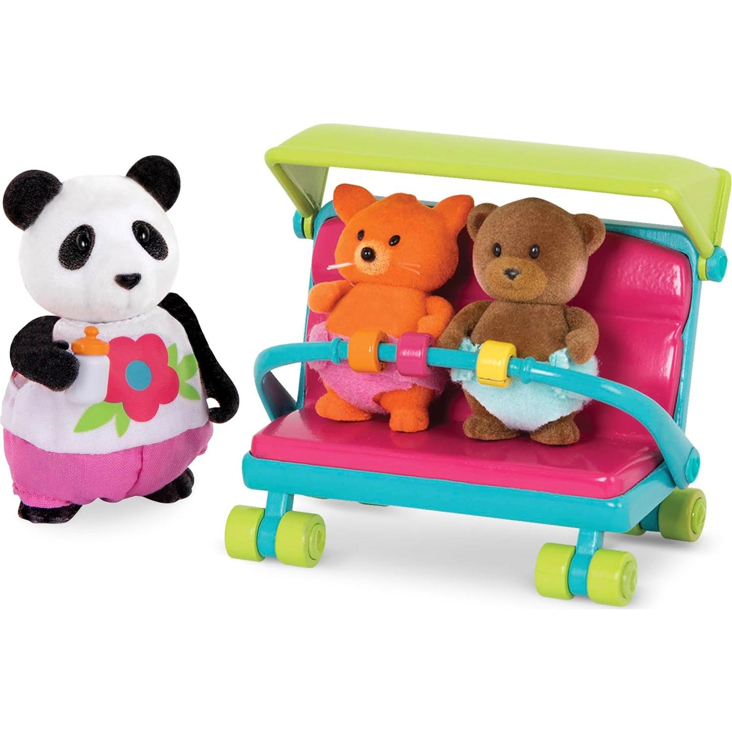 Set de Niñera Li'l Woodzeez con 14 Piezas y Panda